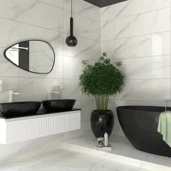 Swiss Aqua Technologies 51x80 cm Purity miroir suspendu asymétrique, cadre en aluminium, noir (SATZPURAS5180CE)* Miroir Simple