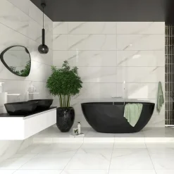 Swiss Aqua Technologies 51x80 cm Purity miroir suspendu asymétrique, cadre en aluminium, noir (SATZPURAS5180CE)* Miroir Simple
