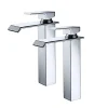Homelody 2x Robinets Salle de Bain Cascade Mitigeurs de Lavabo Bec Haut Robinets de Lavabo Chromé Robinetteries pour Vasque Design Moderne