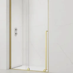 Swiss Aqua Technologies X-MOTION Porte de douche 110x200cm Coulissante, anticalcaire avec profilé Or brillant (SATBWIXM110NIKAZ)* Porte De Douche