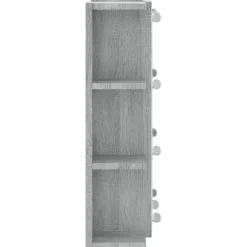 zmh Armoire à miroir avec LED Sonoma gris 70x16,5x60 cm* Meuble Wc