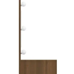 zmh Armoire à miroir avec LED Chêne marron 90x31,5x62 cm* Meuble Wc