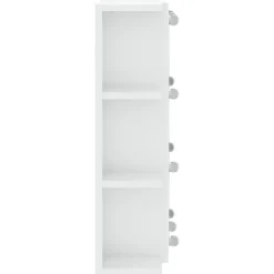 zmh Armoire à miroir avec LED Blanc brillant 70x16,5x60 cm