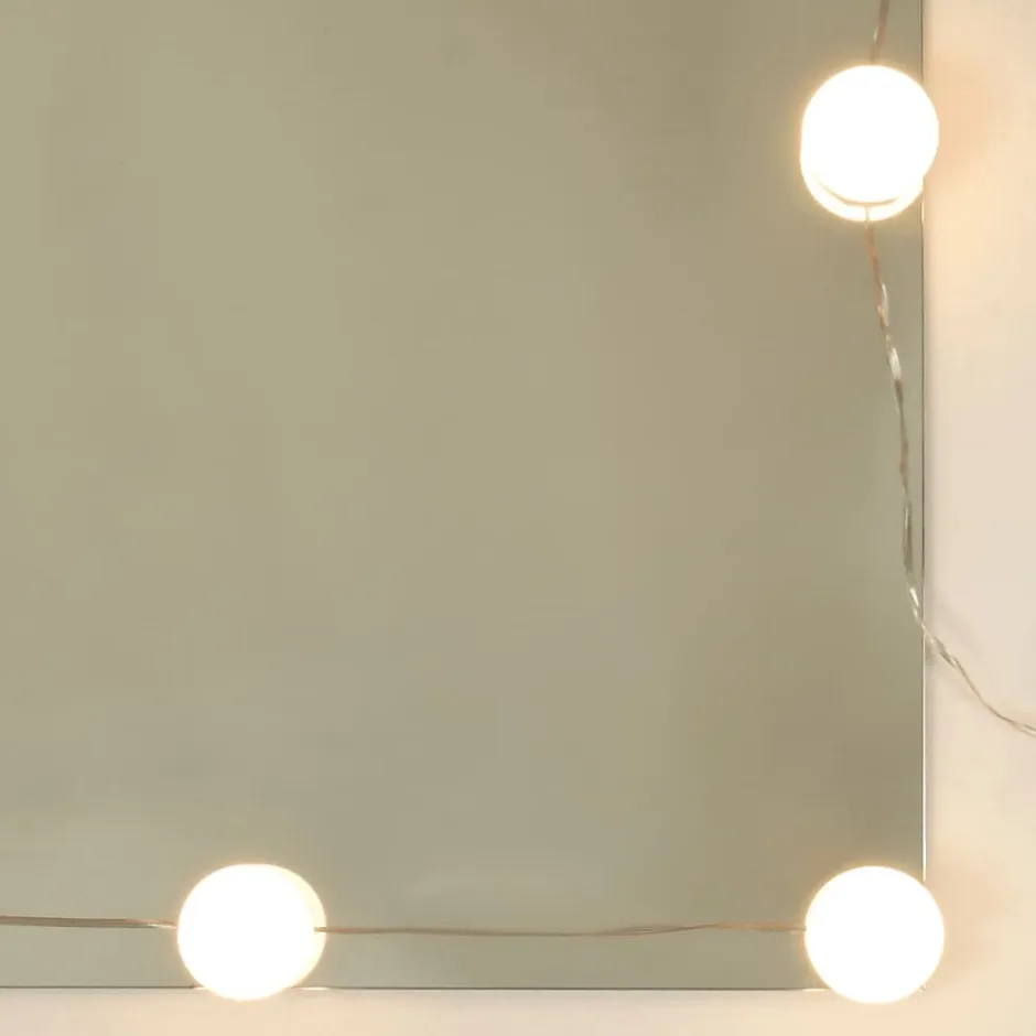 zmh Armoire à miroir avec LED noir 90x31,5x62 cm