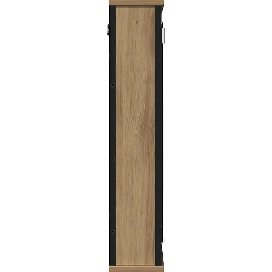 zmh Armoire à miroir de salle de bain chêne artisanal 42x12x60 cm