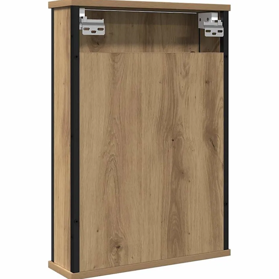 zmh Armoire à miroir de salle de bain chêne artisanal 42x12x60 cm