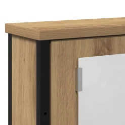 zmh Armoire à miroir de salle de bain chêne artisanal 42x12x60 cm