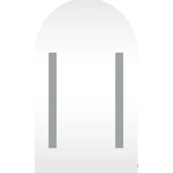 zmh Armoire de bain à miroir avec LED arquée blanc 42x13x70 cm* Meuble Wc