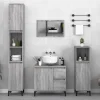 zmh Armoire de bain sonoma gris 65x33x60 cm bois d'ingénierie