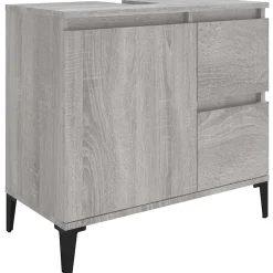 zmh Armoire de bain sonoma gris 65x33x60 cm bois d'ingénierie
