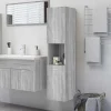 zmh Armoire de bain Sonoma gris 30x30x130 cm Bois d'ingénierie