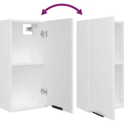 zmh Armoire de salle de bain murale Blanc 32x20x67 cm* Meuble Wc