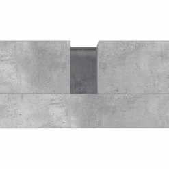 zmh Armoire de salle de bain gris béton 65x33x60 cm* Meuble Wc