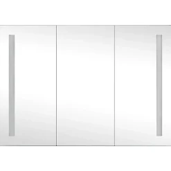 zmh Armoire de salle de bain à miroir LED 89x14x62 cm