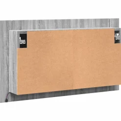zmh Armoire de salle de bain à miroir LED sonoma gris 80x12x45 cm