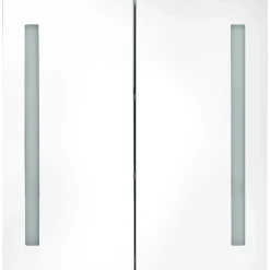 zmh Armoire de salle de bain à miroir LED 60x14x62 cm* Meuble Wc