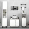 zmh Armoire de salle de bain blanc 30x30x190 cm bois d'ingénierie* Meuble Wc