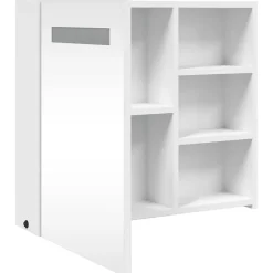 zmh Armoire de salle de bain à miroir avec LED blanc 60x13x52 cm