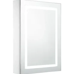 zmh Armoire de salle de bain à miroir LED 50x13x70 cm* Meuble Wc