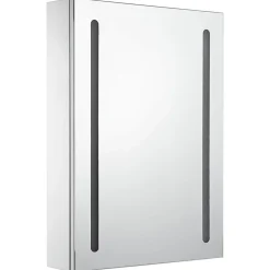 zmh Armoire de salle de bain à miroir LED 50x13x70 cm* Meuble Wc