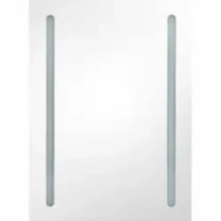 zmh Armoire de salle de bain à miroir LED 50x13x70 cm* Meuble Wc