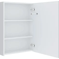 zmh Armoire de salle de bain à miroir LED 50x13x70 cm* Meuble Wc