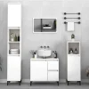 zmh Armoire de salle de bain blanc 65x33x60 cm bois d'ingénierie