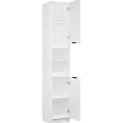 zmh Armoire de salle de bain blanc 32x34x188,5 cm bois d'ingénierie