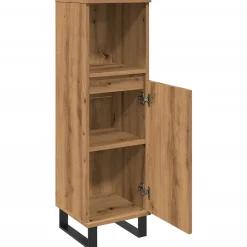 zmh Armoire de salle de bain chêne artisanal 30x30x100 cm