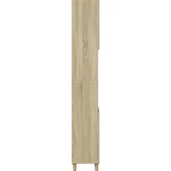 zmh Armoire salle de bain chêne sonoma 30x30x190 cm* Meuble Wc