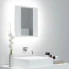 zmh Armoire salle de bain à miroir LED Blanc 40x12x45 cm Acrylique* Meuble Wc