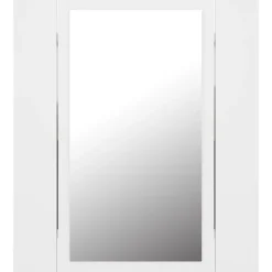 zmh Armoire salle de bain à miroir LED Blanc 40x12x45 cm Acrylique* Meuble Wc