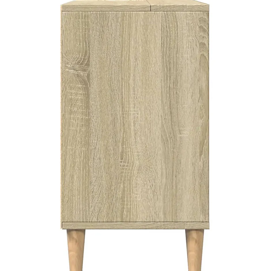 zmh Armoire salle de bain chêne sonoma 80x33x60cm bois d'ingénierie
