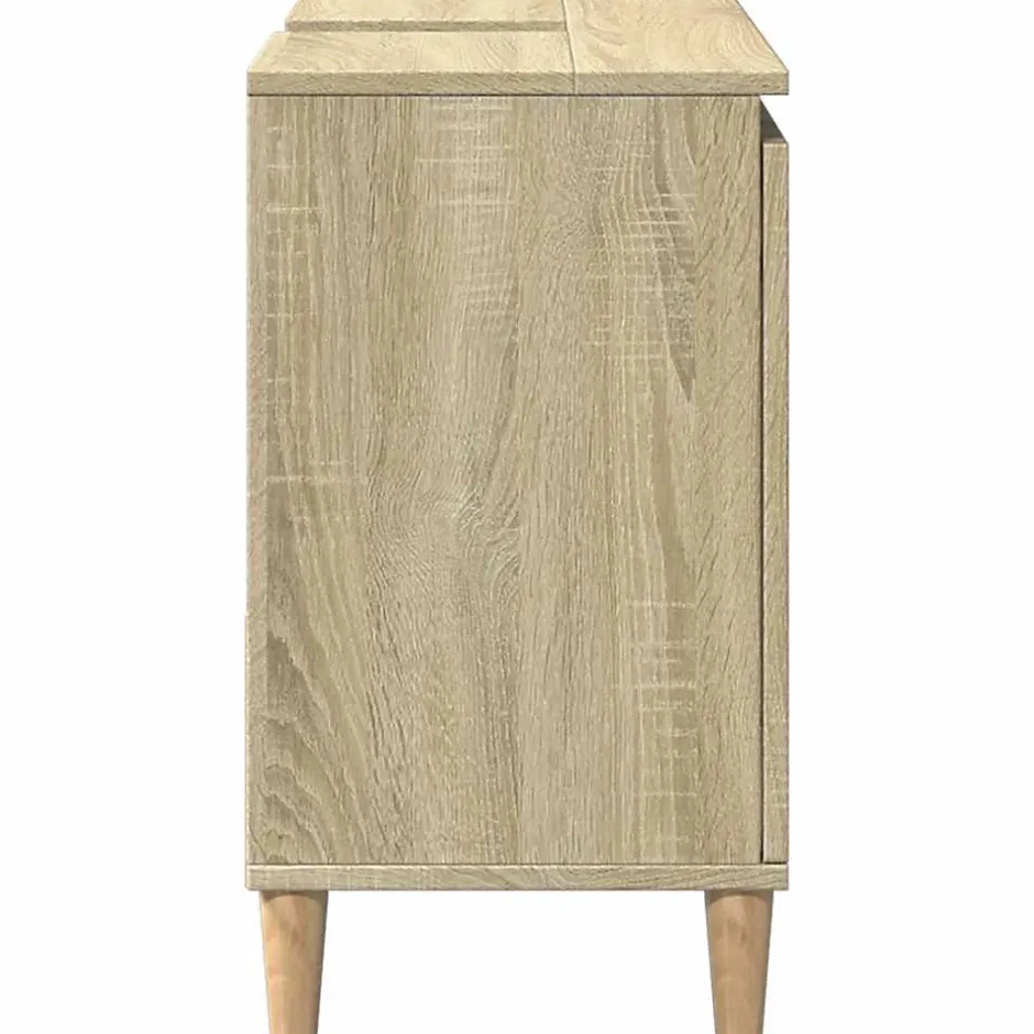 zmh Armoire salle de bain chêne sonoma 65x33x60 cm