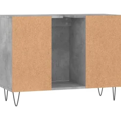 zmh Armoire salle de bain gris béton 80x33x60cm bois d'ingénierie