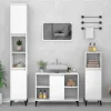 zmh Meuble d'évier blanc 80x33x60 cm bois d'ingénierie* Meuble Wc