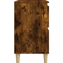zmh Meuble d'évier chêne fumé 80x33x60 cm bois d'ingénierie* Meuble Wc
