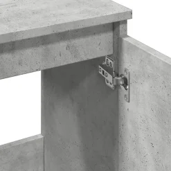 zmh Meuble d'évier gris béton 58x33x60 cm bois d'ingénierie