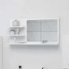 zmh Miroir de salle de bain blanc 90x10,5x45 cm