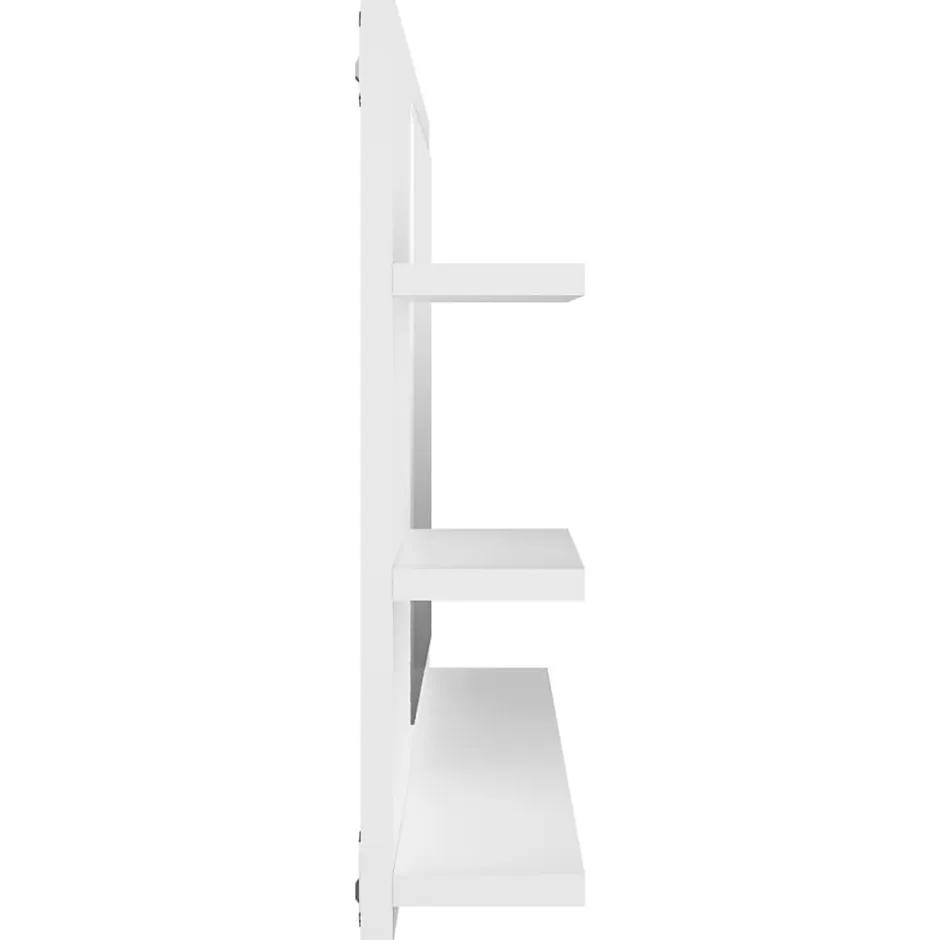 zmh Miroir de salle de bain blanc 90x10,5x45 cm